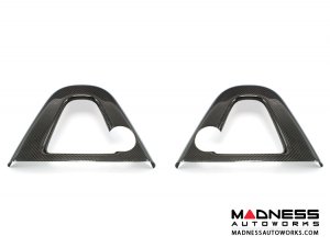 Mercedes Benz SLK Rear Seat Trim Cover w/ Hole - Carbon Fiber (2011 - on) 